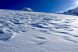 Schneeverwehung auf der Bonderalp, Adelboden