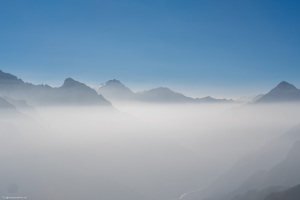 Blick beim Aufstieg zum Gitschen nach Süden