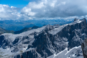 Blick von den Dri Türm auf die Sulzfluh