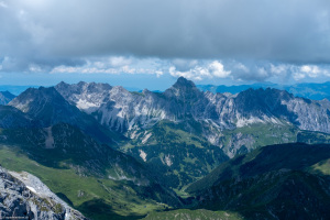 Blick von den Dri Türm nach Lichtenstein
