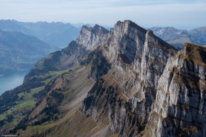 Blick vom Hinderrugg auf die westlichen Gipfel der Churfirsten