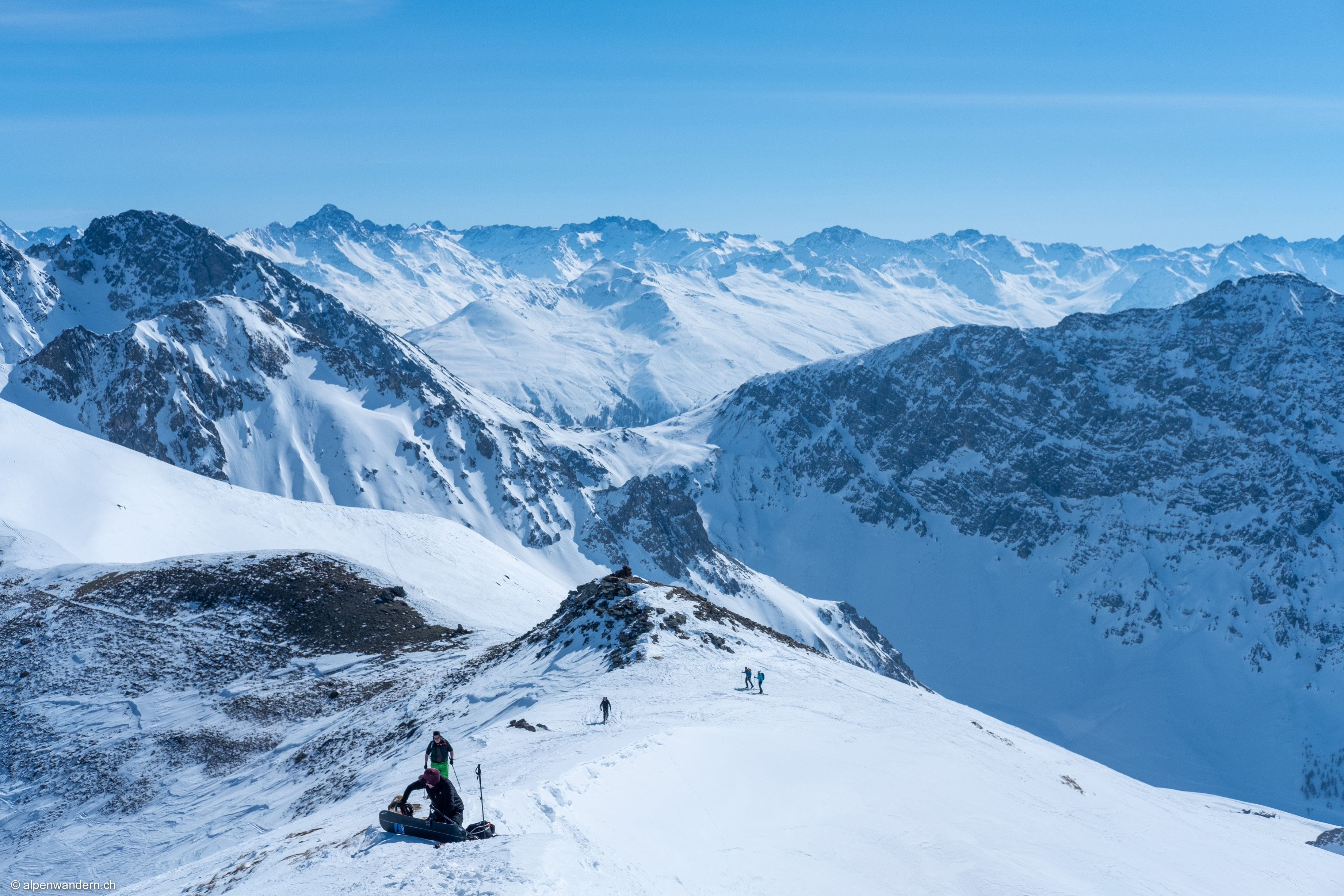 Blick von Stelli aufs Davoser Jakobshorn