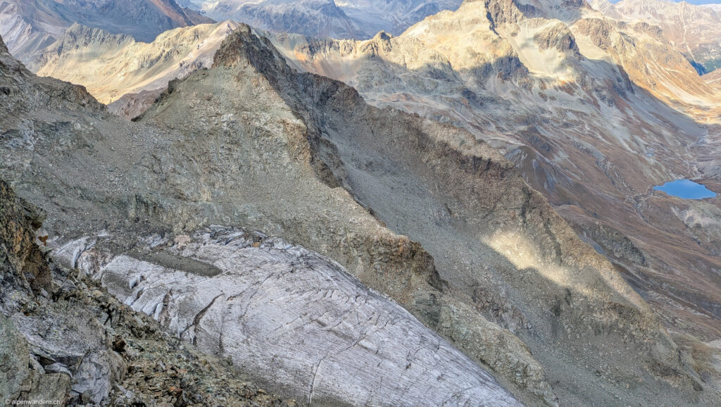 Vadret Güglia Sur - Blick beim Aufstieg auf den Piz Julier